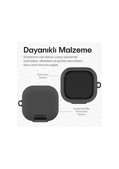Samsung Galaxy Buds 4 Pro Ve Buds 4 İle Uyumlu Mandallı Kapak Kilit Sistemli Kumlanmış Mat Doku