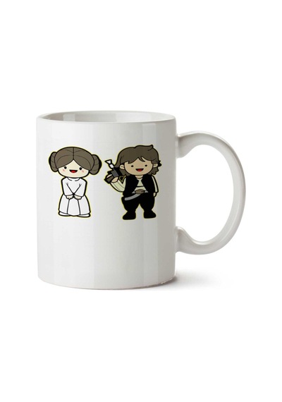Star Wars Gelin Damat İki Tarafı Baskılı Kupa Bardak Çok Renkli