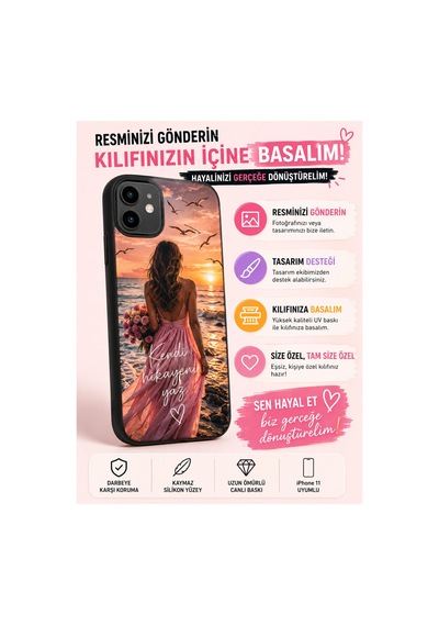 Apple iPhone Uyumlu 11 Kişiye Özel Baskılı Kılıf Fotoğraflı Telefon Kılıfı Uv Baskı Siyah Silikon Kılıf Siyah Apple iPhone Uyumlu 11 Kişiye Özel Baskılı Kılıf Fotoğraflı Telefon Kılıfı Uv Baskı Siyah Silikon Kılıf Siyah