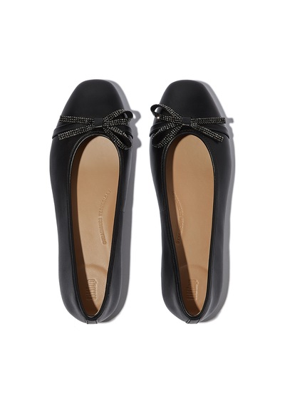 001 Black Babet Kadın E3e-001 Fitflop Delıcato Glıtz-bow Leather Ballet Black Siyah