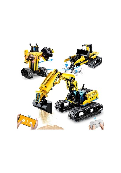 3in1 Uzaktan Kumandalı Ekskavatör & Robot 430 Parça