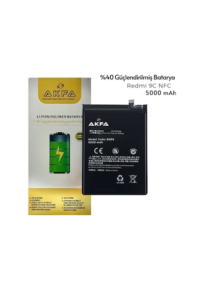 Redmi 9c Nfc Uyumlu Batarya %40 Güçlendirilmiş 5000 Mah Bn56
