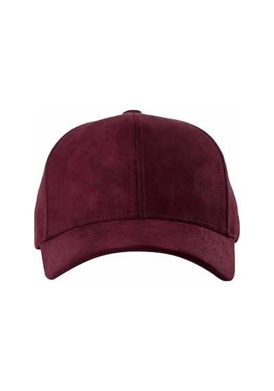 Unisex Vegan Süet Şapka Bordo
