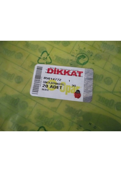85014772 Difransiyel Contası Doğan-Kartal-Şahin-Slx-Mpi İe OPAR