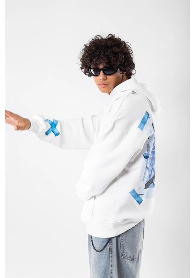 Tarzsokak Together Baskılı Oversize Unisex Beyaz