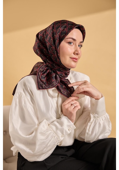 Silk Home Twill İpek Eşarp Zincir Siyah Çok Renkli 37217342