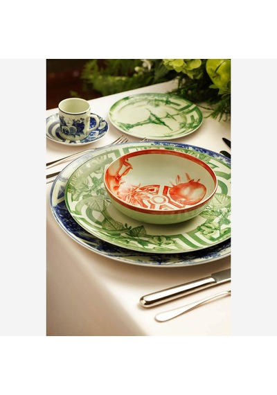 Yeşil Porselen Yemek Tabağı 28 Cm