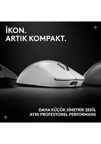 Logitech G Pro X Superlıght 2c Hafif Hero 2 Sensör 32.000 Dpı Lıghtspeed Kablosuz Oyuncu Mouse - Beyaz 910-007539