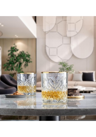 Paşabahçe Golden Touch Golden Touch Vıskı 345 Cc D 4'lü Hediyelik Kutu Çok Renkli