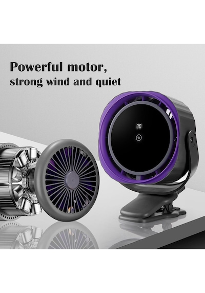 Taşınabilir Dijital Mini Fan Sıkıştırmalı Şarj Edilebilir Fanı Masa Yatak Bağlanabilir Soğutucu Fan
