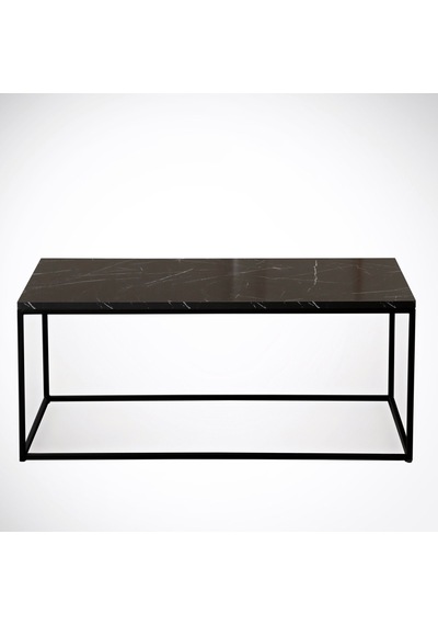 Cosco Siyah Mermer Orta Sehpa Metal & Orta Masa Royal/Metal Ayak