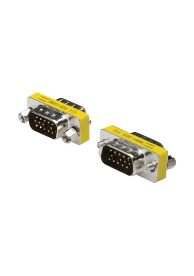 AK-610511-000-I Mini Gender Changer, DB15HD erkek, DB15HD erkek.