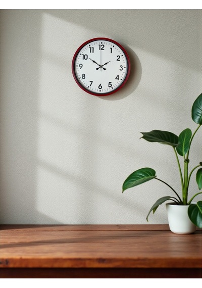 Büro Ev Ofis Hediyesi İçin 36cm Kırmızı Tarz Dekor Duvar Saati Diğer
