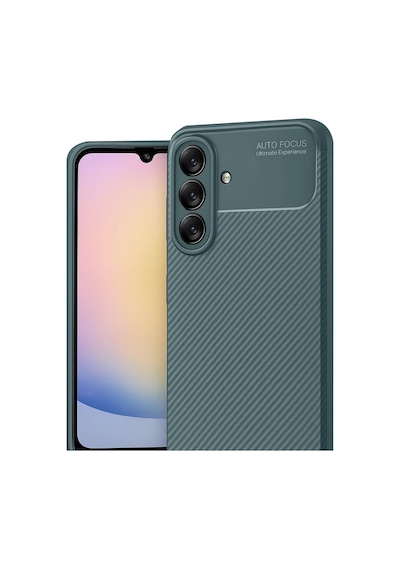 Uray Store Samsung Galaxy Uyumlu  A17 5g Auto Focus Karbon Kapak - Koyu Yeşil