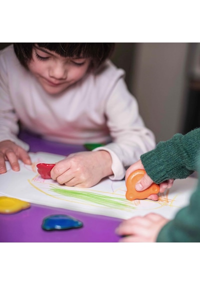 Carioca Teddy Şekilli Kirletmeyen Mum Boyalar 6'lı