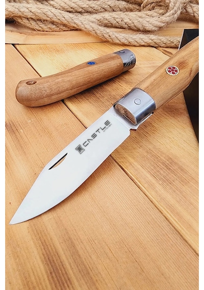 Ceviz Sap Çakı Kamp Çakısı Outdoor Piknik Çakısı Bıçağı Çk115 Kahverengi