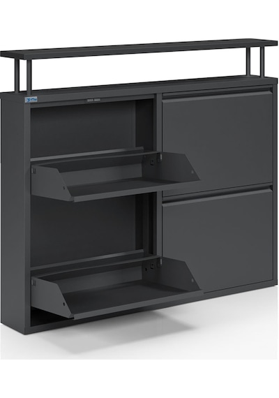 Ceha Tablalı 4'lü Metal Ayakkabılık - Siyah K.AYK-2.4/S/P 9005 Siyah Ceha Tablalı 4'lü Metal Ayakkabılık - Siyah K.AYK-2.4/S/P 9005 Siyah