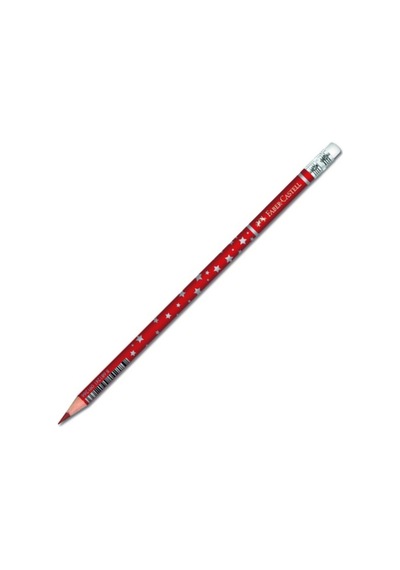 Faber Castell Başlık Kalemi Yıldız Silgili Kırmızı Kalem