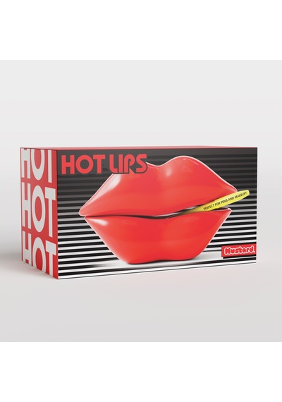 Mustard Hot Lips Seramik Organizer Kutu Kırmızı