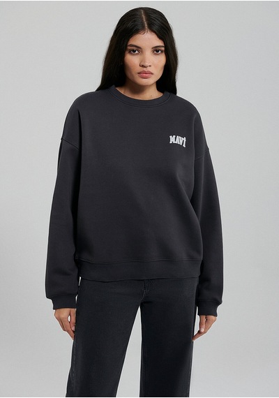 Mavi Logo Baskılı Antrasit Sweatshirt 1611600-82185 Gri
