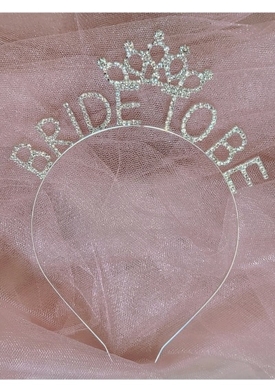 Bride To Be Metal Kristal Taşlı Taç Bekarlığa Veda Nedime Tacı Çok Renkli