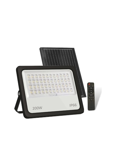 Ct 4649 Kumandalı 200w Solar Led Projektör 6400k Beyaz Işık