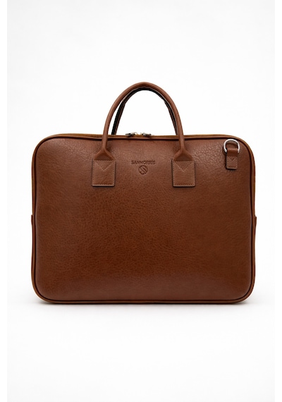 Sanmorris Unisex 15.6 İnç Uyumlu Suni Deri Darbe Korumalı Laptop Ve Evrak Çantası Taba