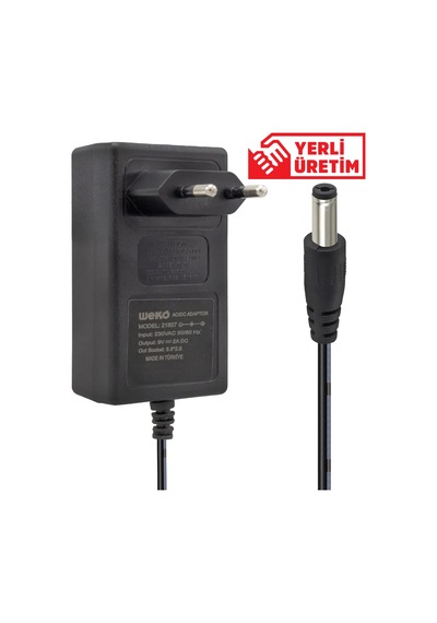 Weko 9v 2a 5.5x2.5mm Standart Soket Şarj Cihazı - Güç Adaptörü