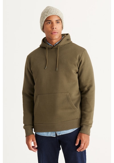 AC&Co / Altınyıldız Classics Erkek Haki Standart Fit Normal Kesim Kapüşonlu Kanguru Cepli Pamuklu Sweatshirt Haki AC&Co / Altınyıldız Classics Erkek Haki Standart Fit Normal Kesim Kapüşonlu Kanguru Cepli Pamuklu Sweatshirt Haki