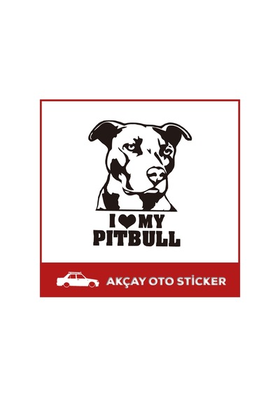 L My Pitbull Sticker Pitbull Sticker Araba Sticker Oto Sticker