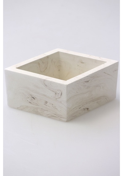 Yapay Çiçek Deposu Handmade Beton Saksı 6 Cm Modüler Model-18 Taş Rengi