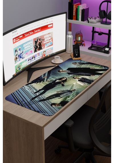 Inception Christopher Nolan V1 90x40 Xxl Gaming Kauçuk Kaymaz Taban Mouse Pad Fare Altlığı