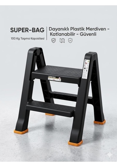 Katlanır Dayanıklı Plastik Basamaklı Merdiven Diğer