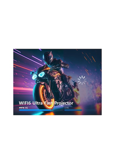 Hy320 Mini Led Projektör 1080p Full Hd & 4k Destek, Wi-fi 6, Bluetooth, Android Smart Siyah