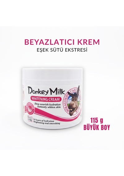 Eşek Sütü Özlü Yoğun Nemlendirici Yüz Ve Vücut Bakım Kremi 115 G Beyazlatıcı Aydınlatıcı Tone-up Krem