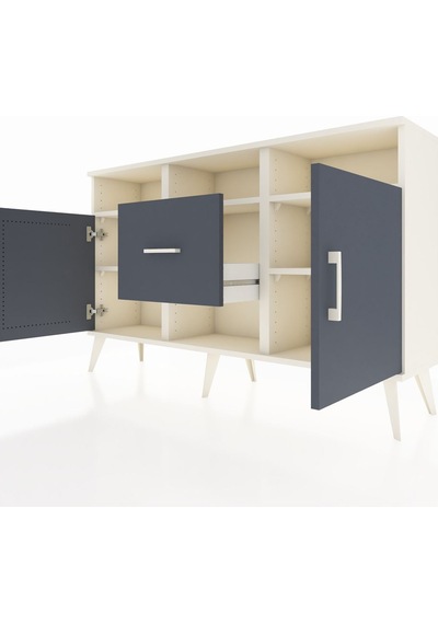 Arges Konsol 5 Raflı Tek Çekmeceli 2 Kapaklı 132x30x83 Aytaşı-antrasit/antrasit Antrasit/antrasit Arges Konsol 5 Raflı Tek Çekmeceli 2 Kapaklı 132x30x83 Aytaşı-antrasit/antrasit Antrasit/antrasit