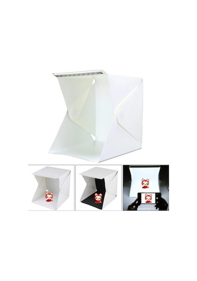 Mini Stüdyo Led Işıklı 20x20 Cm Ürün Fotoğraf Çekim Çadırı