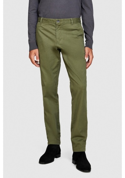 Sisley Slim Fit Vintage Efekt Chino Pantolon Erkek Yeşil T-shirt - 323a4dm6sf02y Haki