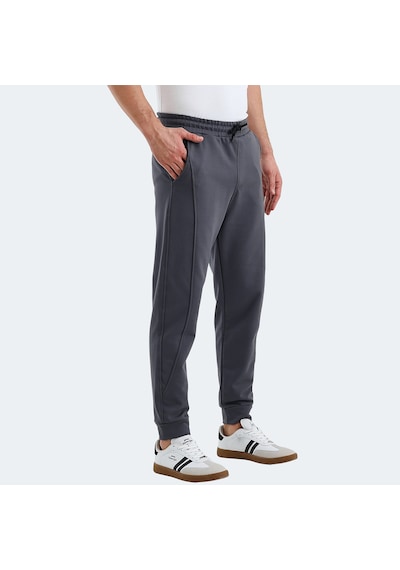 Slazenger NACIO Erkek Cepli Dar Paça Antrasit Eşofman Altı