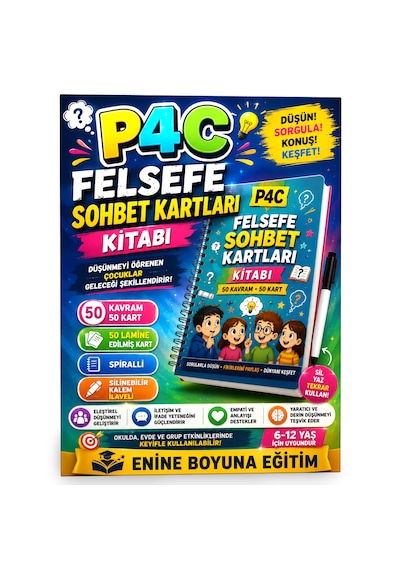 P4c Felsefe Sohbet Kartları Kitabı Spiralli