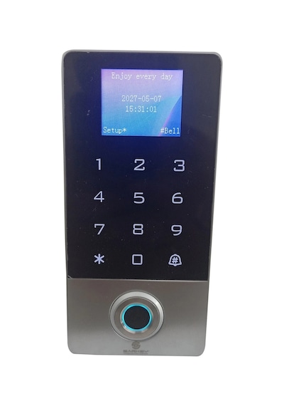 Sr-214 Lcd Em Parmak İzi Kart Şifre Okuyucu Lcd Ekranlı Metal Kasa 125 Khz 5 Adet