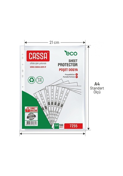 Poşet Dosya Eco 30 Mikron 100'lü Paket 0.75 LT - 2.5 LT - 12 KG
