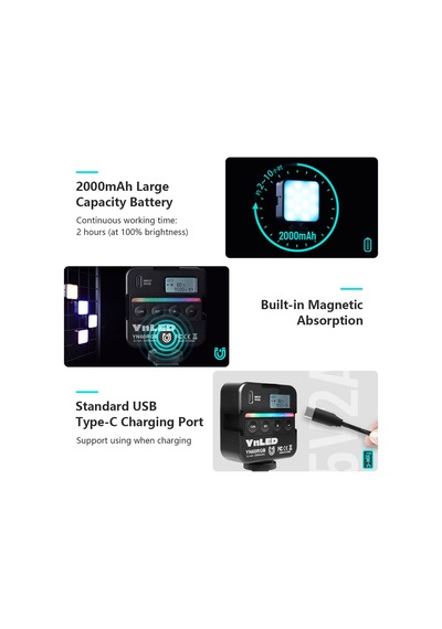 Yongnuo YN60 RGB LED Taşınabilir Mini Cep Video Işığı