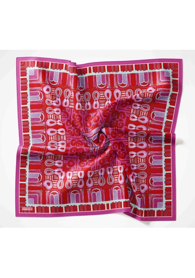 Silk Home Dört Mevsim Antik Motif Viskon Velora Eşarp 6421 Fuşya