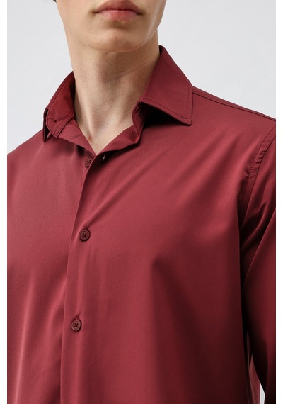 Antioch Comfort Slim Erkek Gömlek Bordo