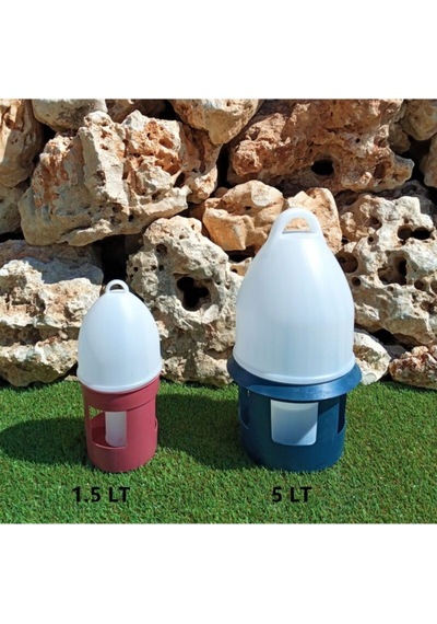 2 Li Set Güvercin Suluğu 1,5 Lt Ve 5 Lt Kuş Suluğu Kuş Suluk Civciv Suluğu Civciv Suluk Bıldırcın