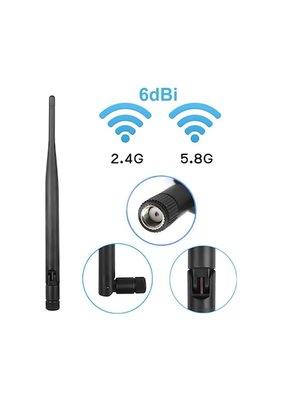 6dbi Rp Sma Erkek Anten 2.4ghz 5.8ghz Rf Gsm Wifi Sinyal Kuvvetlendirici Anten 2g/3g/4g Lte Fpv