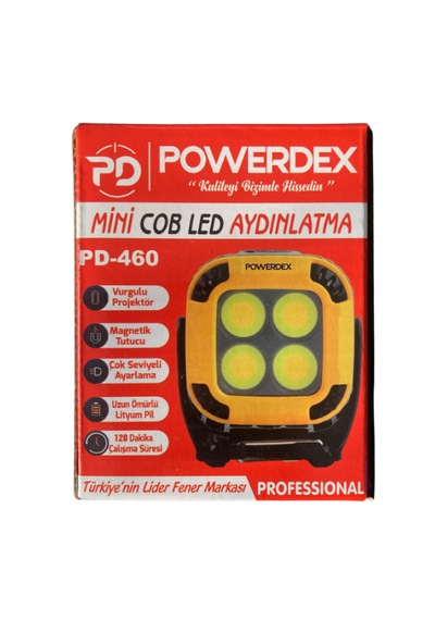 Powerdex Pd 460 Cob Mini Şarjlı Kamp Lambası Manyetik Anahtarlı