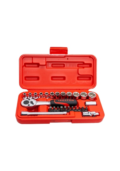 İzeltaş 1/4" Altı Köşe Mini Lokma Anahtar Ve Bits Set 27 Parça