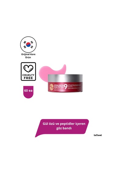 Medipeel Hyaluron Rose Peptide 9 Ampoule Eye 60 Adet Gül Özü Ve Peptidler Içeren Göz Bandı M0085